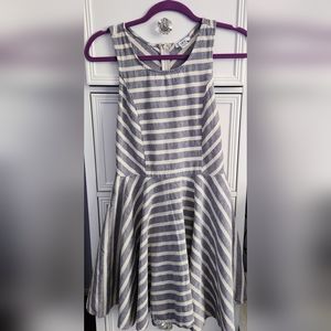 Bar III Striped Fit and Flare Dress Size M